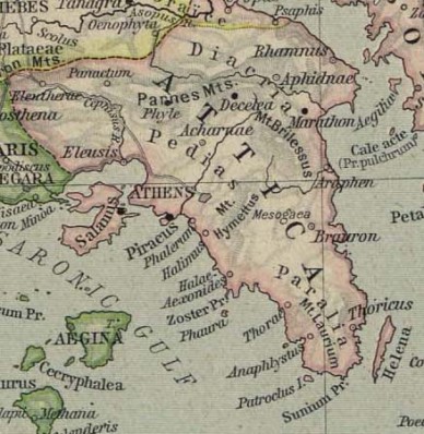 Χάρτης αρχαίας Αττικής