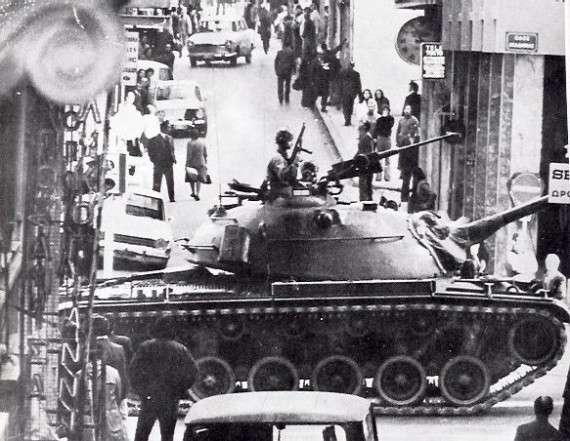 Άρμα μάχης στους δρόμους της Αθήνας, 21 Απριλίου 1967