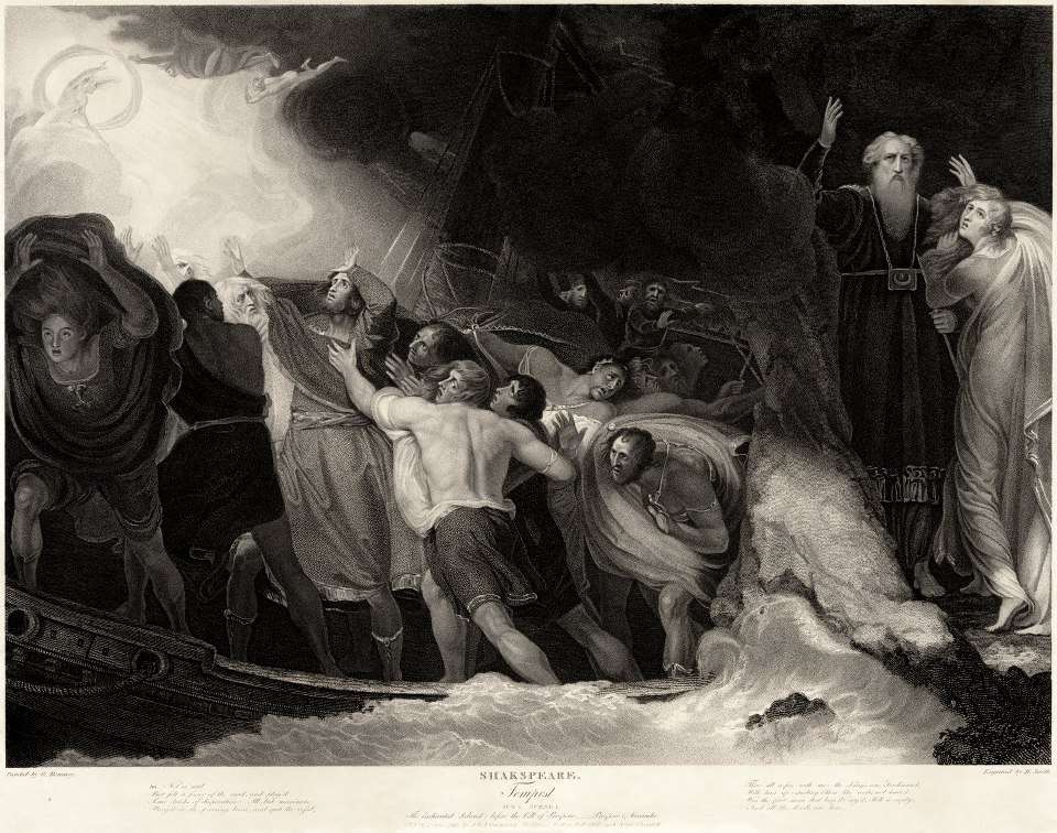 "Η Φουρτούνα" (The Tempest). Γκραβούρα για το ομώνυμο έργο του William Shakespeare. Αρχείο: George Romney.