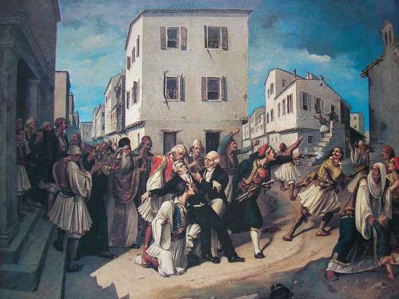 Η δολοφονία του Ιωάννη Καποδίστρια, πίνακας, Χαράλαμπος Παχής