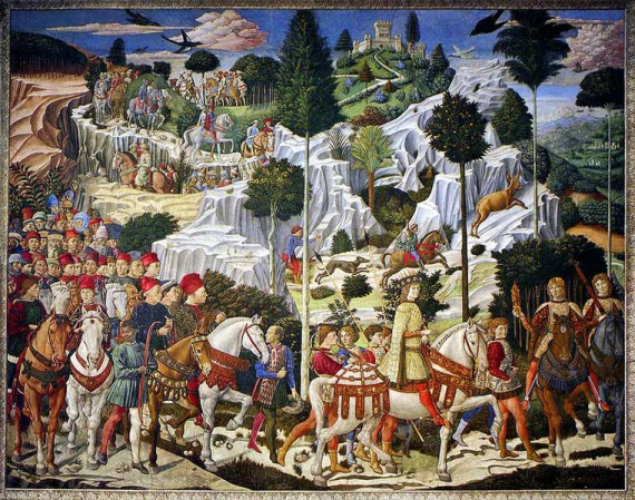 Η οικογένεια των Μεδίκων σε πίνακα του Benozzo Gozzoli,1459.