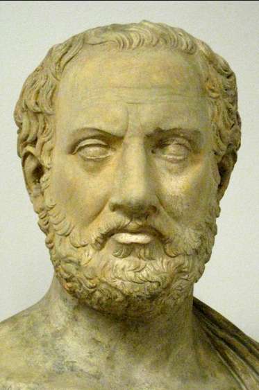 Ο Θουκυδίδης (περίπου 460-περίπου398 π.Χ.) ήταν αρχαίος Έλληνας ιστορικός, γνωστός για τη συγγραφή της Ιστορίας του Πελοποννησιακού Πολέμου. 