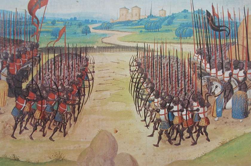 The Battle of Agincourt, 15th-century miniature