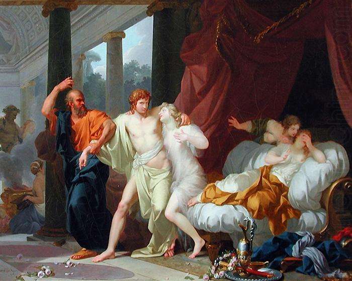 Jean-Baptiste Regnault – Ο Σωκράτης αποσπά τον Αλκιβιάδη από την αγκαλιά του αισθησιασμού (1791)