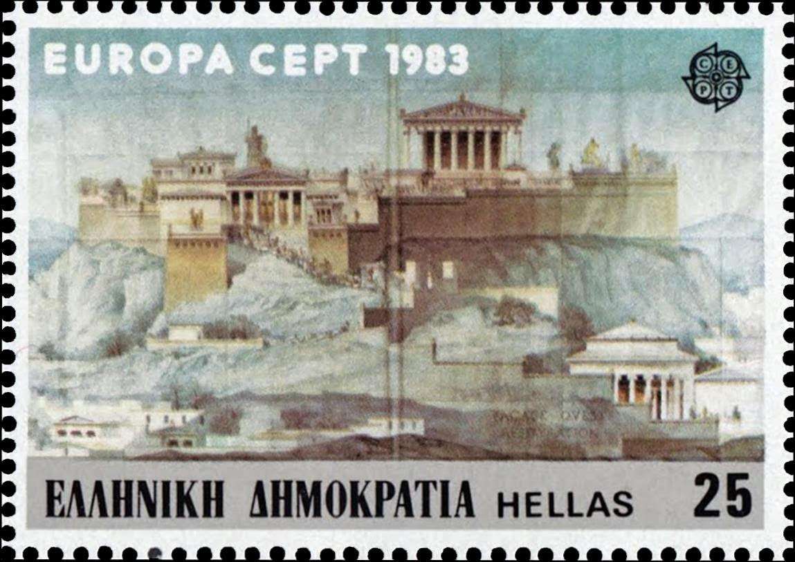 1983 Έκδοση EUROPA Ακρόπολις, ελληνικό γραμματόσημο