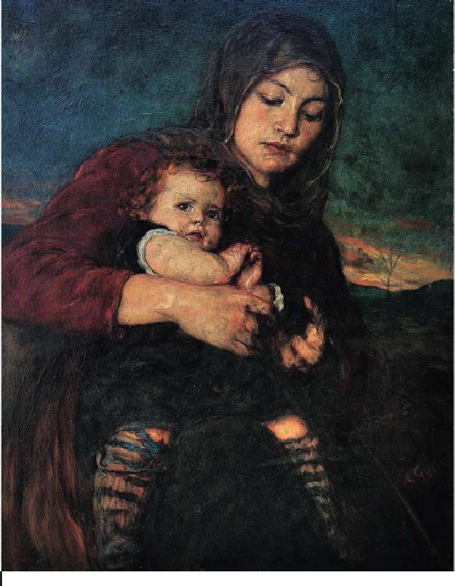 Νικόλαος Γύζης (1842-1901) - Μάνα με παιδί.