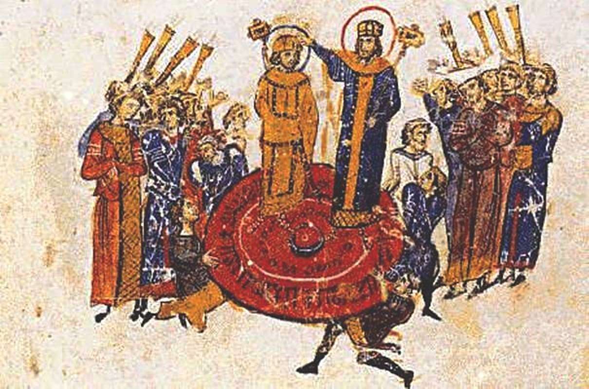Την 5η Οκτωβρίου 610, ο Hράκλειος ανήλθε στον βυζαντινό θρόνο, όπου παρέμεινε ως το 641. Κατά την διάρκεια της βασιλείας του, ο Ηράκλειος ανέλαβε τον πόλεμο εναντίον των Περσών, που είχαν καταλάβει τους Αγίους Τόπους και είχαν κλέψει τον Τίμιο Σταυρό