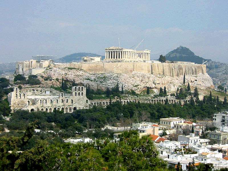 Η Ακρόπολη των Αθηνών, μεγάλο μέρος της οποίας αποπερατώθηκε την εποχή του Περικλή