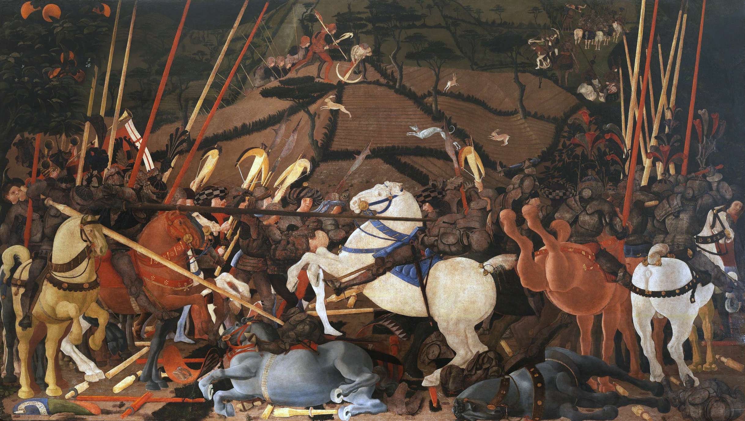 Πάολο Ουτσέλλο (Paolo Uccello, 15 Ιουνίου 1397 - 10 Δεκεμβρίου 1475). Μάχη του Σαν Ρομάνο.
