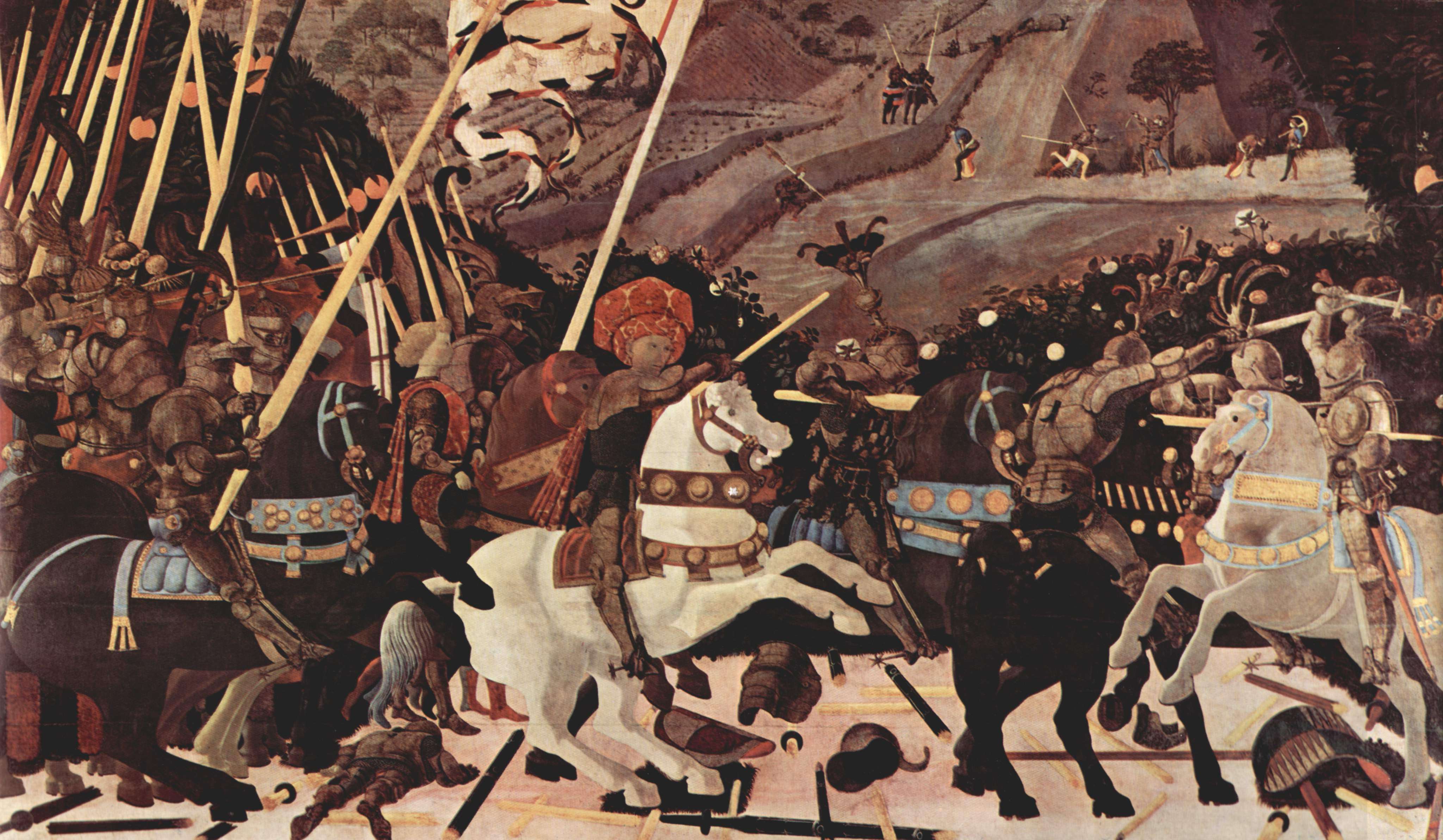 Πάολο Ουτσέλλο (Paolo Uccello, 15 Ιουνίου 1397 - 10 Δεκεμβρίου 1475). Μάχη του Σαν Ρομάνο: Ο Niccolò da Tolentino οδηγεί τους Φλωρεντινούς. Λονδίνο, Εθνική Πινακοθήκη.