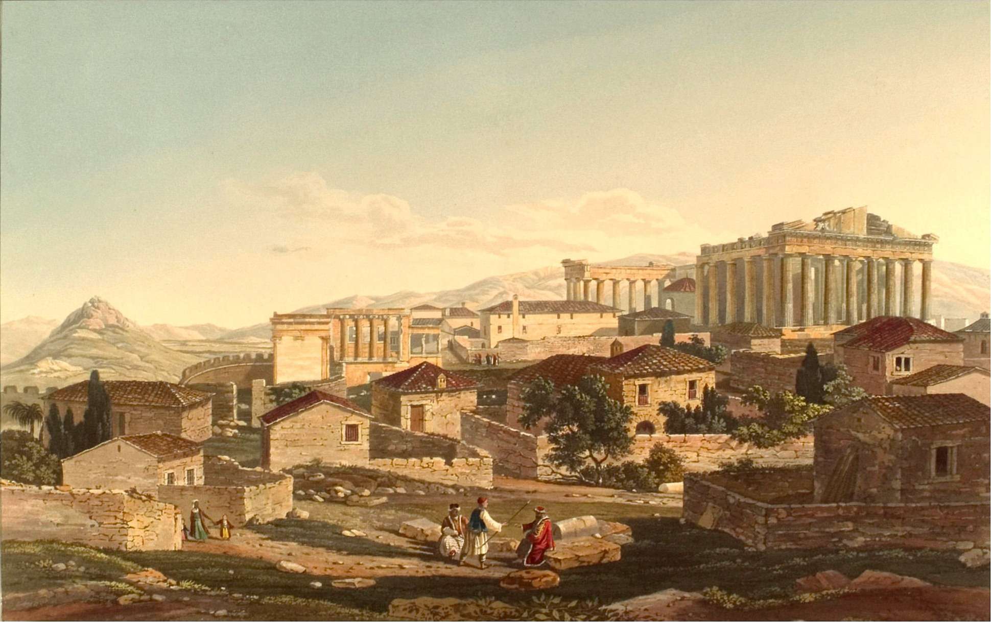 Αθήνα, ο Παρθενώνας στα 1821. Edward Dodwell: Views in Greece, London 1821