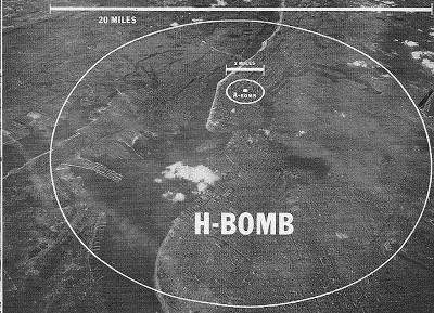 Σύγκριση ατομικής βόμβας και υδρογονοβόμβας.
