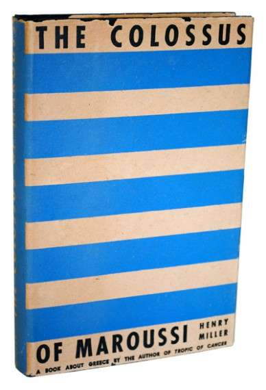 Το βιβλίο του Χένρυ Μίλλερ (Henry Miller) "Ο κολοσσός απ' το Μαρούσι", εξώφυλλο
