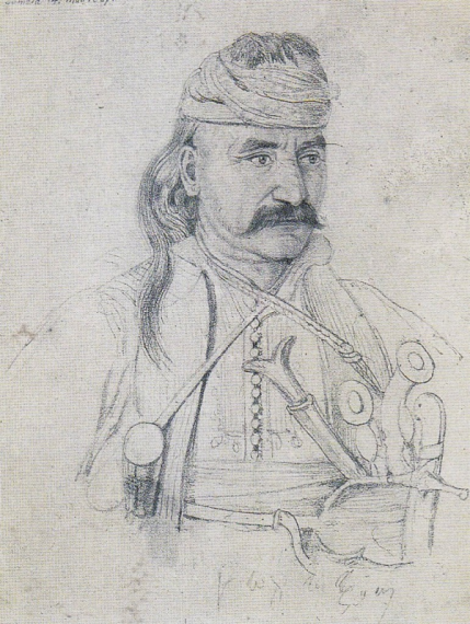 Ο Θεόδωρος Κολοκοτρώνης (3 Απριλίου 1770 – 4 Φεβρουαρίου 1843) ήταν Έλληνας κλέφτης, καπετάνιος, στρατηγός με πρωταγωνιστικό ρόλο στην Επανάσταση του 1821, πολιτικός, αρχηγός κόμματος, πληρεξούσιος, σύμβουλος της Επικράτειας. Έμεινε γνωστός και ως Γέρος του Μοριά. Σκίτσο του P. Miller of Vermont