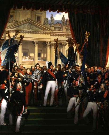 Louis Philippe I giving flags to the National Guard of Paris (1830)