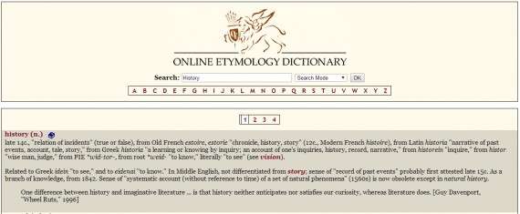 Ετυμολογικό Λεξικό - Online ETYMOLOGY DICTIONARY