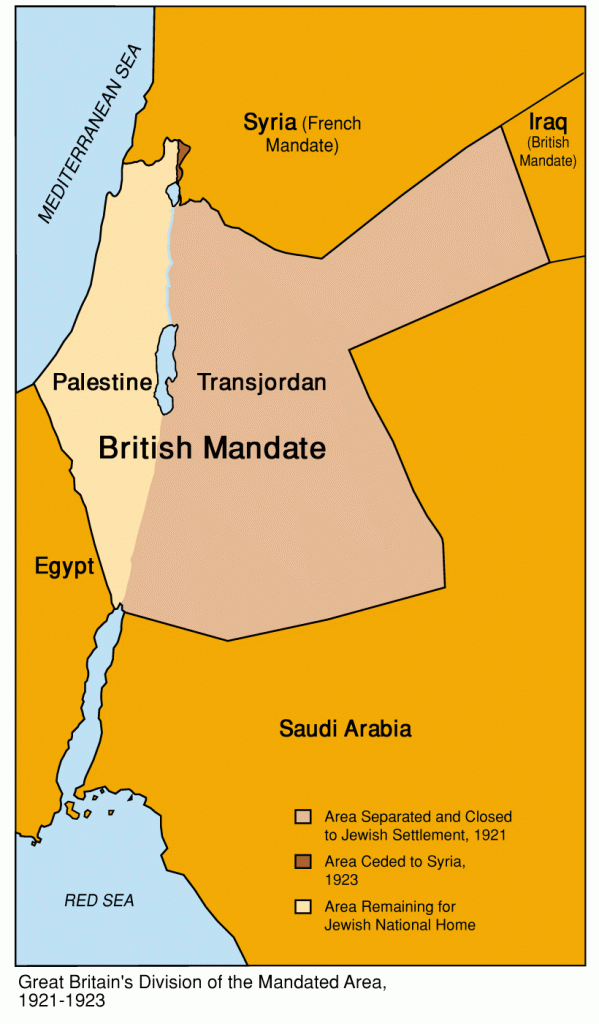 Η Παλαιστίνη υπό Βρετανική διοίκηση (British Mandate)