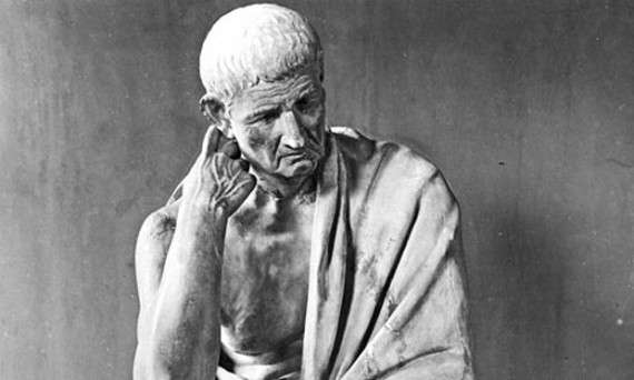 A statue of Aristotle (384-322BC) 