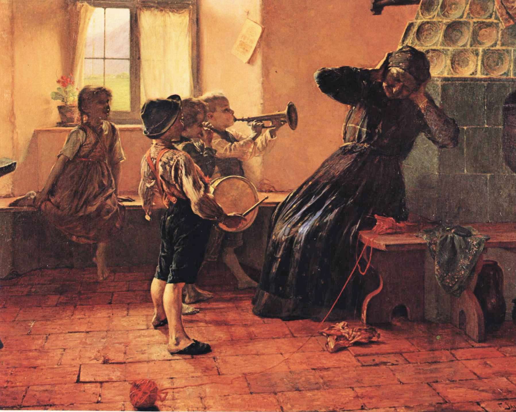 Γ. Ιακωβίδης, Παιδική Συναυλία (1894). Λάδι σε μουσαμά, 176 εκ. x 250 εκ. Εθνική Πινακοθήκη