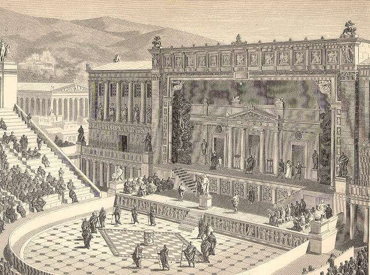 Το αρχαίο θέατρο Διονύσου, όπου δίδαξε ο Αισχύλος, στους πρόποδες της Ακρόπολης της Αθήνας.