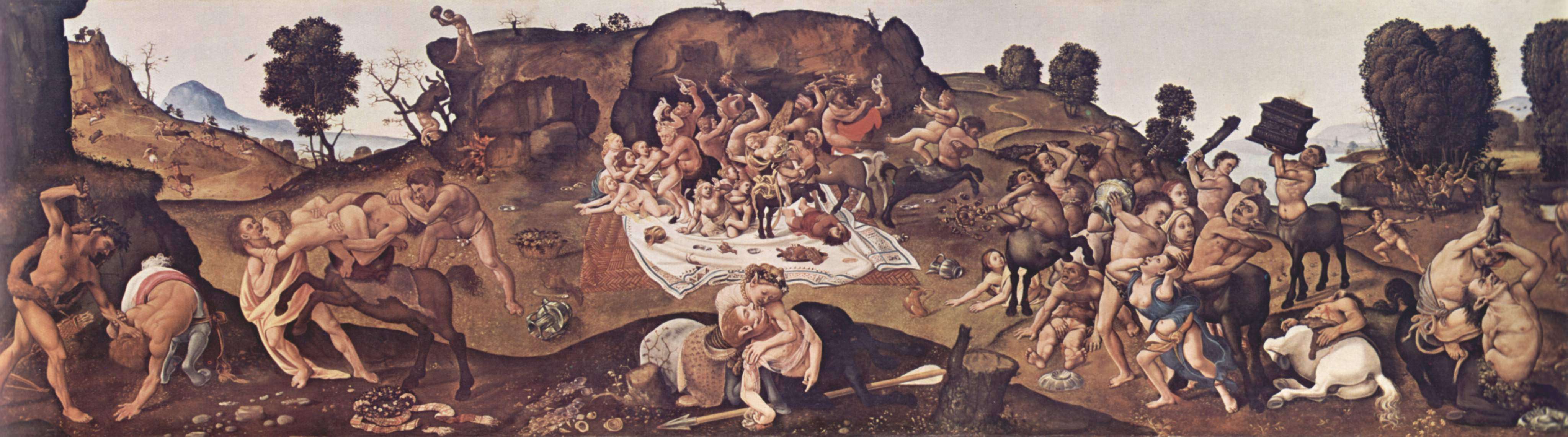 Η μάχη των Λαπιθών και Κενταύρων σε πίνακα του Πιέρο ντι Κόζιμο