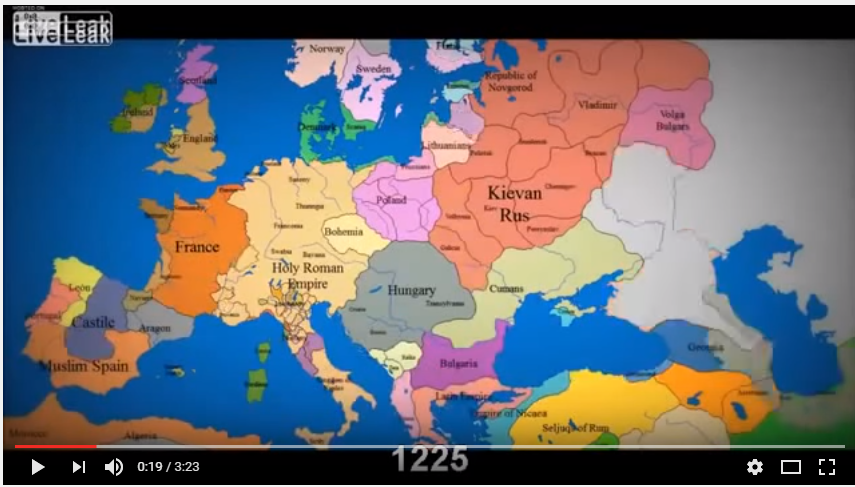 Δείτε: Οι αλλαγές των συνόρων στην Ευρώπη τα τελευταία χίλια χρόνια (χάρτες - βίντεο)