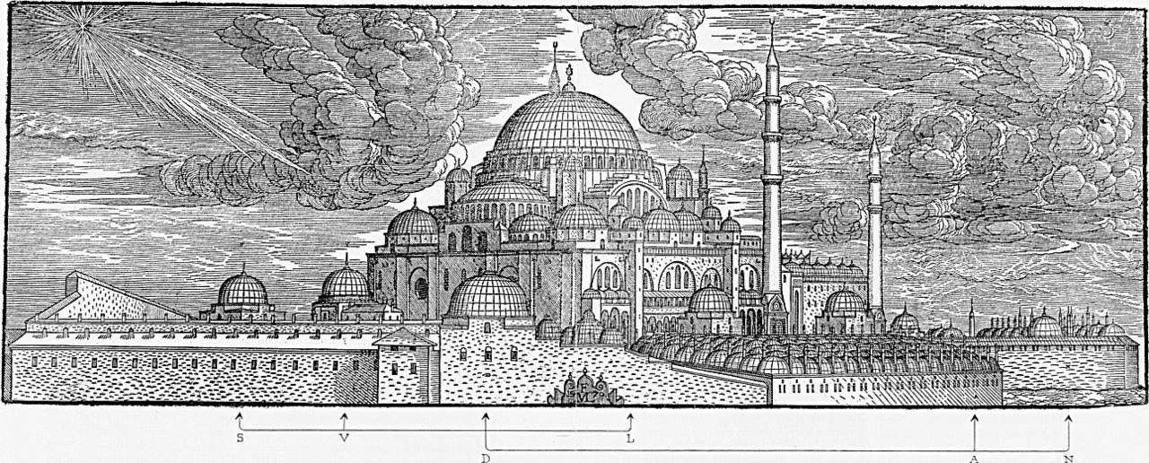 Ο ναός της Αγίας Σοφίας στην Κωνσταντινούπολη. 1569, Melchior Lorck.