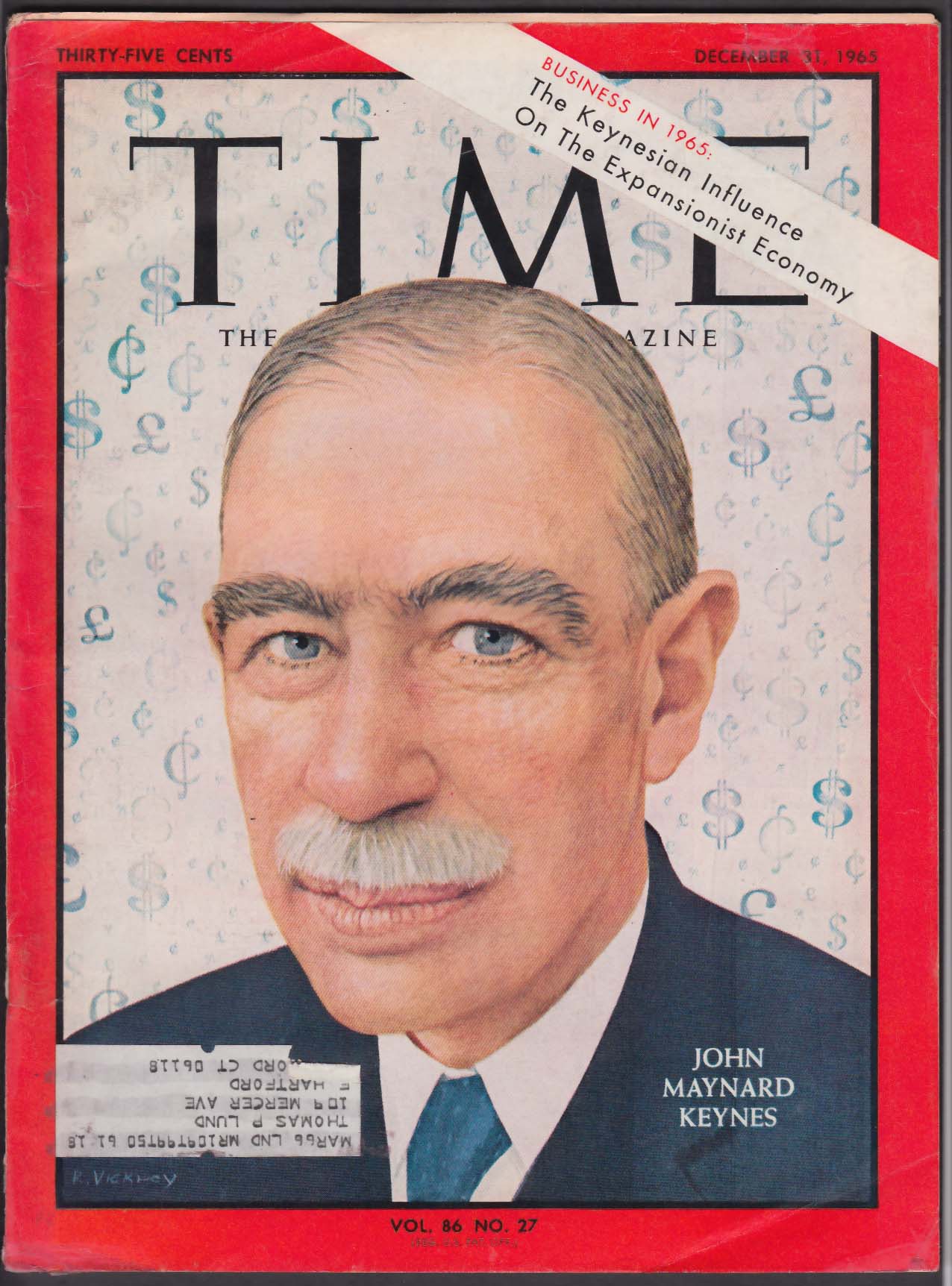 Ο Τζων Μέυναρντ Κέυνς, πρώτος βαρώνος Κέυνς του Τίλτον (John Maynard Keynes, 5 Ιουνίου 1883 – 21 Απριλίου 1946) ήταν Άγγλος οικονομολόγος, μαθηματικός, καθηγητής πανεπιστημίου, συγγραφέας και ανώτατος κρατικός υπάλληλος. Εξώφυλλο του περιοδικού TIME
