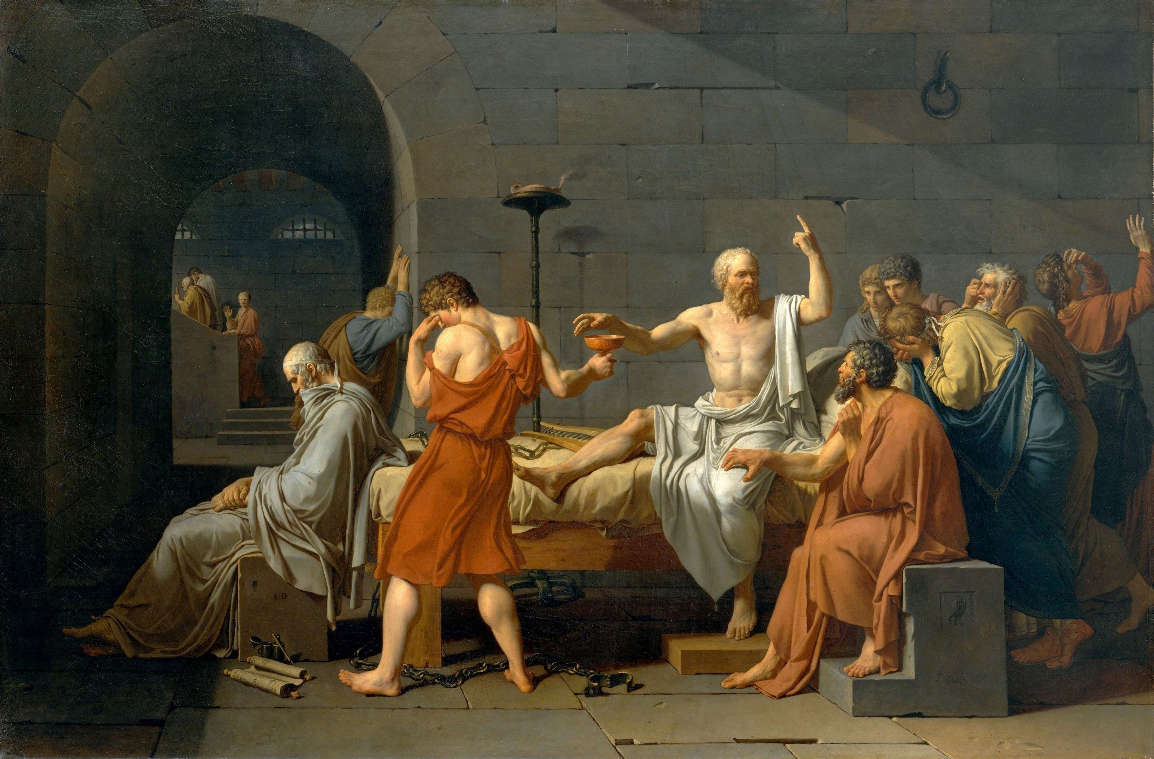 Πίνακας του Ζακ-Λουί Νταβίντ (1787) Ο Θάνατος του Σωκράτη