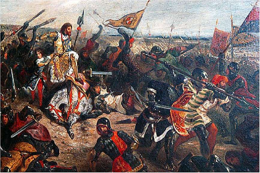 Η μάχη του Πουατιέ (732) ή μάχη της Τουρ (όπως είναι επίσης γνωστή)[6] ήταν μια μάχη μεταξύ των ενωμένων δυνάμεων των Φράγκων και των Βουργουνδών υπό την ηγεσία του Κάρολου Μαρτέλου ενάντια στους Άραβες υπό τον Αμπντούλ Ραχμάν Ιμπίν Αλ Γκαφίκι που ήδη είχαν προωθηθεί και καταλάβει την Ισπανία.