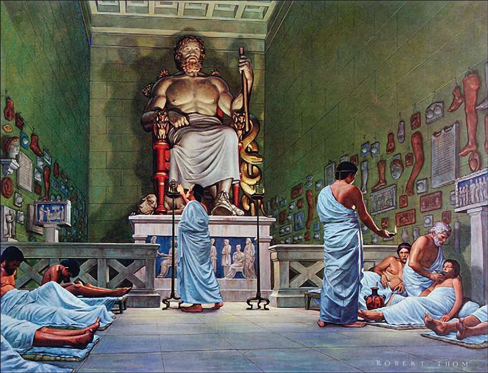 Πίνακας του Robert Thom· ο ναός του Ασκληπιού.