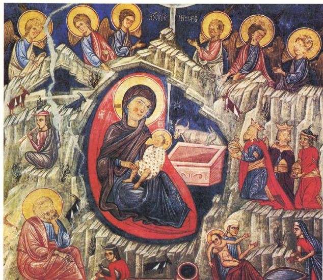 Γέννηση του Χριστού (14ος αιώνας). Άγιος Νικόλαος της Στέγης. Κακοπετριά-Κύπρος. 