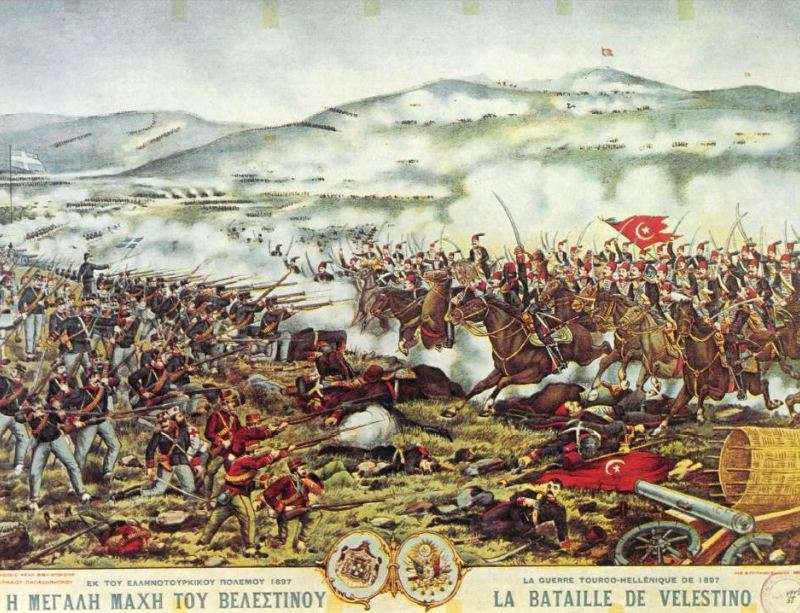 Αναπαράσταση της μάχης στο Βελεστίνο.