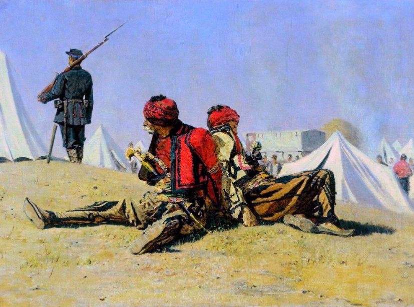 Ρωσοτουρκικός πόλεμος του 1877-1878. Βασιβουζούκοι πιασμένοι αιχμάλωτοι από το Βουλγαρικό και το Ρωσικό στρατό. 