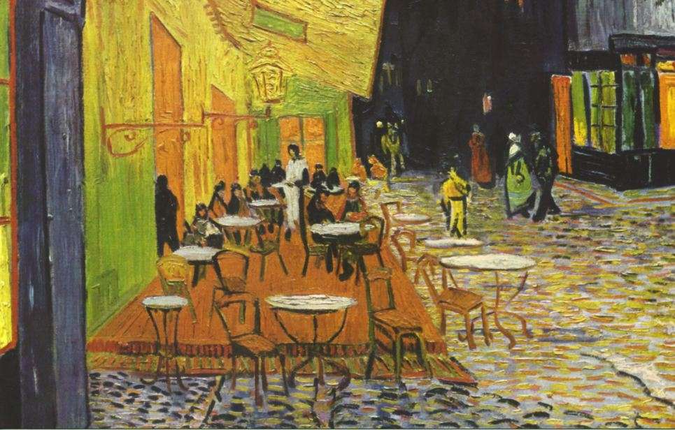 Βίνσεντ βαν Γκογκ (Vincent Willem van Gogh). Εξώστης καφενείου τη νύχτα, 1888, Otterlo (Ολλανδία), Kröller-Müller Museum.