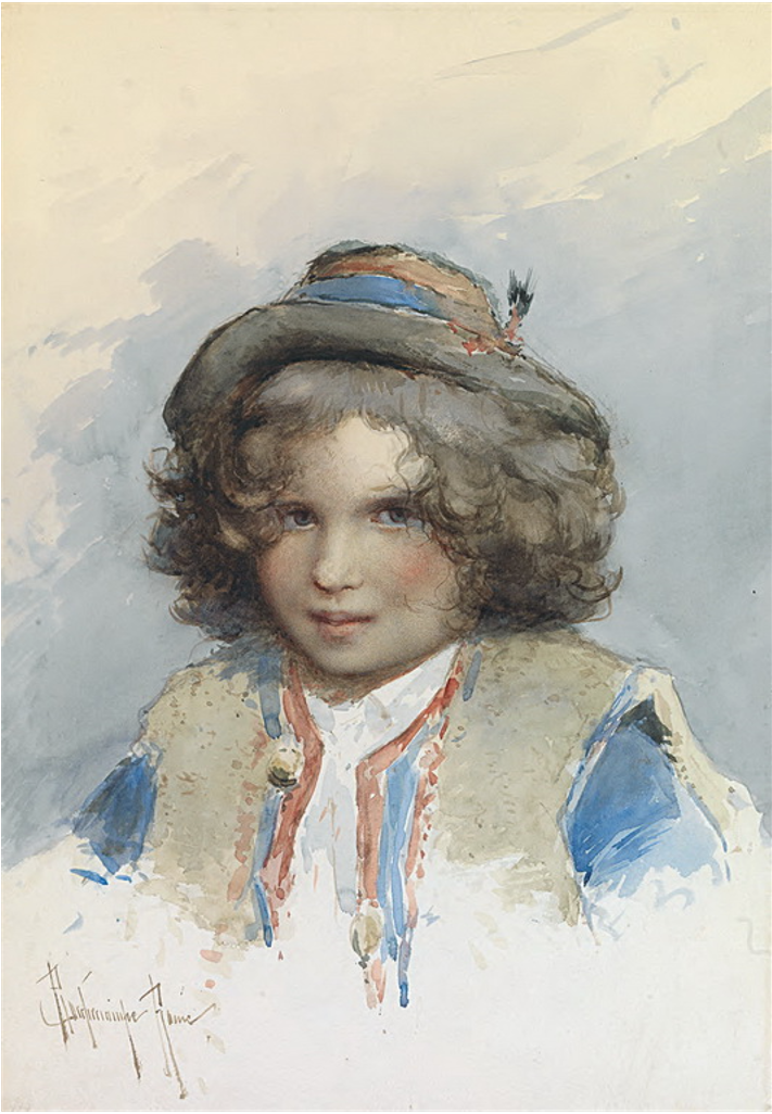 Μποκατσιάμπης Βικέντιος (1856-1932). Παιδικό πορτρέτο.