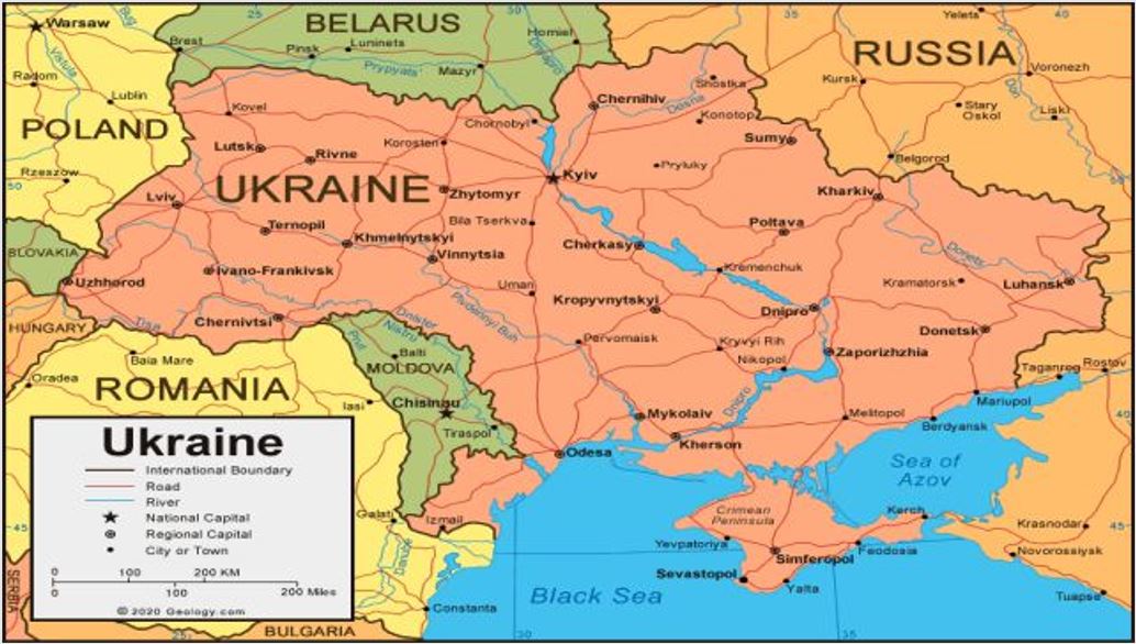 Χάρτης της Ουκρανίας