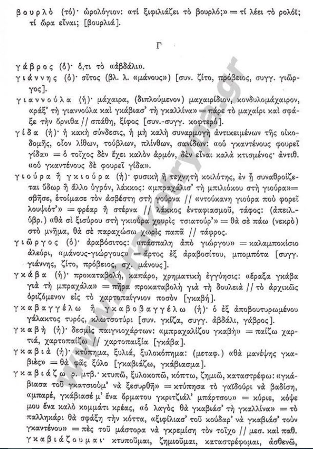 «Κουδαρίτικα». Μαστόρικες λέξεις από το συνθηματικό γλωσσάρι που συνέταξε ο Αναστάσιος Δ. Γούναρης