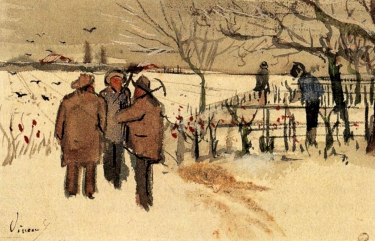 Ανθρακωρύχοι στο χιόνι. Vincent van Gogh, 1882.