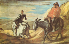 Ονορέ Ντωμιέ (Honoré Daumier, 1808-1879). Ο Σάντσο Πάντσα και ο Δον Κιχώτης.