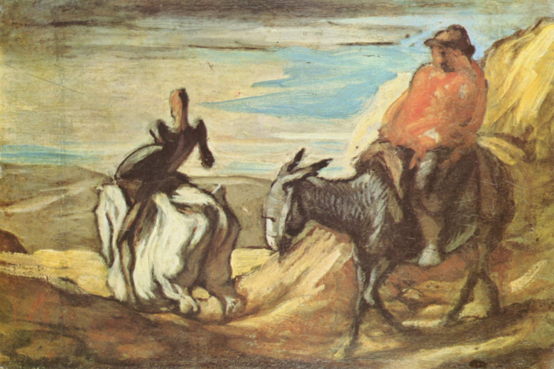 Ονορέ Ντωμιέ (Honoré Daumier, 1808-1879). Ο Σάντσο Πάντσα και ο Δον Κιχώτης.